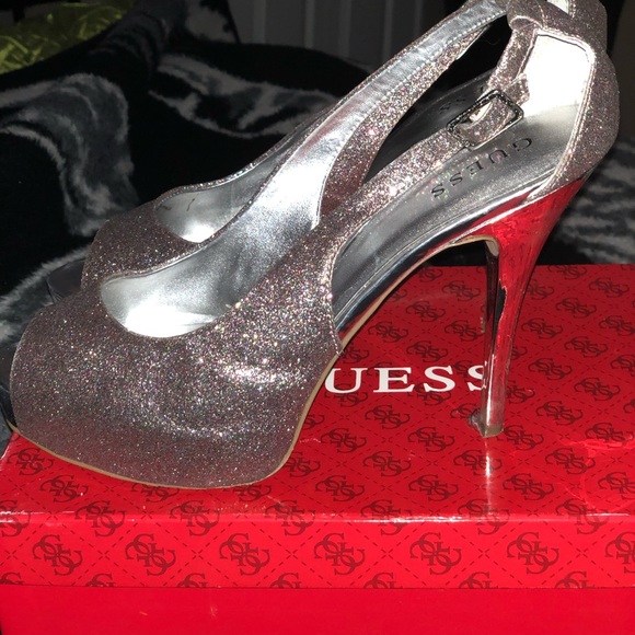 Silver Peep Toe Pump - Picture 3 of 4